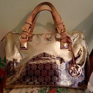 Michael Kors Gold Satchel